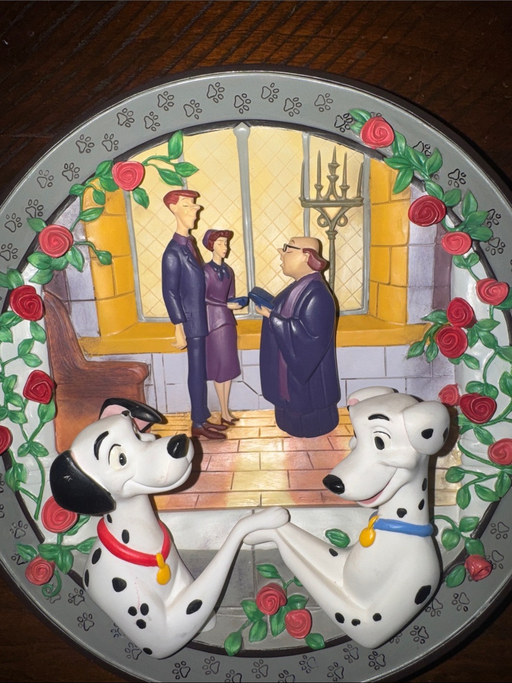 Disney 101 Dalmatians Wedding Decorative Plate - Multi